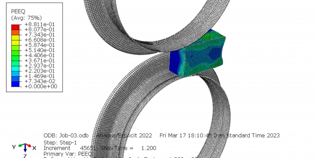 (abaqus) شبیه‌سازی فرآیند نورد داغ فولاد در نرم‌افزار تخصصی آباکوس