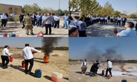 برگزاری دوره عملی آموزش اطفاء حریق برای کارکنان سازمان